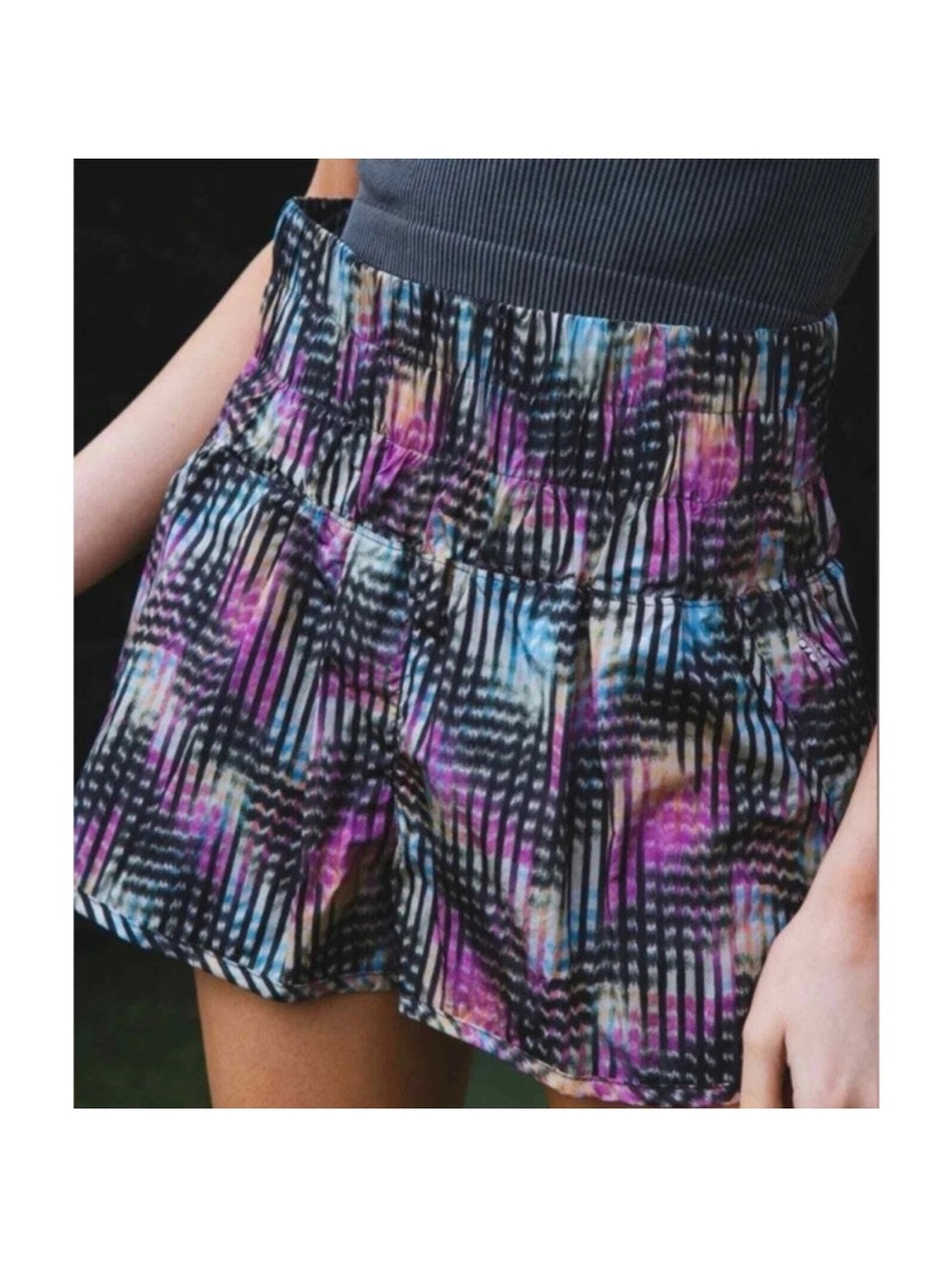 Free People Movement in Euphoria Colorful Print High-Waist The Way Home Shorts